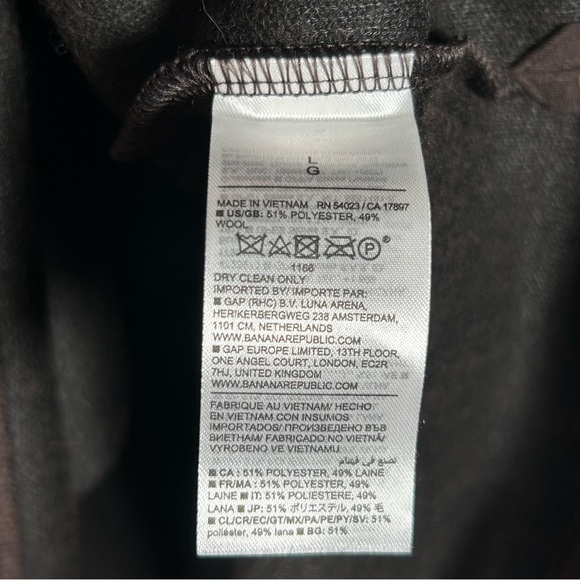 Banana Republic Men's Brushed Mock-Neck Polyester Wool Sweater L Brown 587771 - Picture 9 of 9